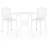 Image de vidaXL - 3-delige - Bistroset - gietaluminium - wit