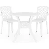 Image de vidaXL - 3-delige - Bistroset - gietaluminium - wit