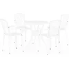 Image de vidaXL - 5-delige - Bistroset - gietaluminium - wit