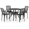 Image de vidaXL - 5-delige - Bistroset - gietaluminium - zwart
