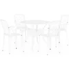 Image de vidaXL - 5-delige - Bistroset - gietaluminium - wit
