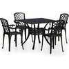 Image de vidaXL - 5-delige - Bistroset - gietaluminium - zwart