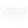Image de vidaXL - 5-delige - Bistroset - gietaluminium - wit
