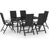 Image de vidaXL - 7-delige - Tuinset - aluminium - antracietkleurig