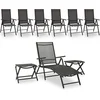 Image de vidaXL - 9-delige - Loungeset - zwart - en - antracietkleurig