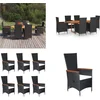 Image de vidaXL - 7-delige - Tuinset - poly - rattan - zwart