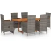 Image de vidaXL - 7-delige - Tuinset - poly - rattan - grijs