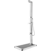 Image de vidaXL - Buitendouche - met - grijze - basis - 225 - cm - roestvrij - staal