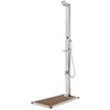 Image de vidaXL - Buitendouche - met - bruine - basis - 225 - cm - roestvrij - staal