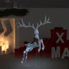 Image de vidaXL - Kerstversiering - vliegend - rendier - koudwit - 120 - LED's - wit