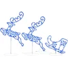 Image de vidaXL - Kerstdecoratie - rendieren - en - slee - 260x21x87cm - acryl - blauw