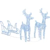 Image de vidaXL - Kerstversiering - rendieren - en - slee - 160 - LED's - 130 - cm - acryl