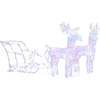 Image de vidaXL - Kerstversiering - rendieren - en - slee - 160 - LED's - 130 - cm - acryl