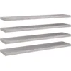 Image de vidaXL - Wandschappen - zwevend - 4 - st - 120x23,5x3,8 - cm - MDF - betongrijs