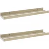 Image de vidaXL - Wandschappen - 2 - st - 40x9x3 - cm - wit - sonoma - eikenkleurig