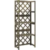 Image de vidaXL - Latwerk - met - schappen - 55x30x140 - cm - massief - vurenhout - grijs