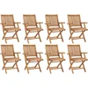 Image de vidaXL - Tuinstoelen - 8 - st - inklapbaar - massief - teakhout