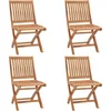 Image de vidaXL - Tuinstoelen - 4 - st - inklapbaar - massief - teakhout