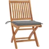 Image de vidaXL - Tuinstoelen - 4 - st - inklapbaar - met - kussens - massief - teakhout