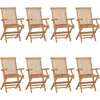 Image de vidaXL - Tuinstoelen - 8 - st - massief - teakhout