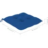 Image de vidaXL - Tuinstoelen - 8 - st - met - blauwe - kussens - massief - teakhout