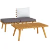 Image de vidaXL - 3-delige - Loungeset - met - kussens - massief - acaciahout