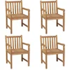 Image de vidaXL - Tuinstoelen - 4 - st - massief - teakhout