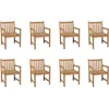 Image de vidaXL - Tuinstoelen - 8 - st - massief - teakhout