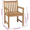 Image de vidaXL - Tuinstoelen - 6 - st - met - antracietkleurige - kussens - massief - teakhout