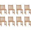 Image de vidaXL - Tuinstoelen - 8 - st - massief - teakhout
