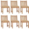 Image de vidaXL - Tuinstoelen - 6 - st - met - kussens - massief - teakhout