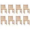 Image de vidaXL - Tuinstoelen - 8 - st - met - kussens - massief - teakhout