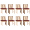 Image de vidaXL - Tuinstoelen - 8 - st - met - kussens - massief - teakhout