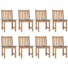 Image de vidaXL - Tuinstoelen - 8 - st - met - kussens - massief - teakhout