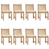 Image de vidaXL - Tuinstoelen - 8 - st - met - kussens - massief - teakhout