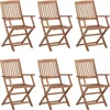 Image de vidaXL - Tuinstoelen - 6 - st - inklapbaar - massief - acaciahout