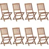 Image de vidaXL - Tuinstoelen - 8 - st - inklapbaar - massief - acaciahout