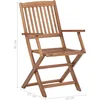 Image de vidaXL - Tuinstoelen - 8 - st - inklapbaar - met - kussens - massief - acaciahout