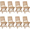 Image de vidaXL - Tuinstoelen - 8 - st - inklapbaar - met - kussens - massief - acaciahout