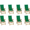 Image de vidaXL - Tuinstoelen - 8 - st - inklapbaar - met - kussens - massief - acaciahout