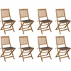 Image de vidaXL - Tuinstoelen - 8 - st - inklapbaar - met - kussens - massief - acaciahout