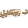 Image de vidaXL - 7-delige - Loungeset - massief - grenenhout - honingbruin