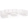 Image de vidaXL - 8-delige - Loungeset - massief - grenenhout - wit