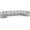 Image de vidaXL - 8-delige - Loungeset - massief - grenenhout - grijs