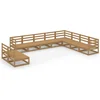 Image de vidaXL - 10-delige - Loungeset - massief - grenenhout - honingbruin