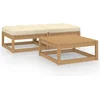 Image de vidaXL - 3-delige - Loungeset - met - kussens - massief - grenenhout