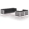 Image de vidaXL - 6-delige - Loungeset - met - kussens - massief - grenenhout