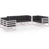 Image de vidaXL - 7-delige - Loungeset - met - kussens - massief - grenenhout