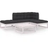 Image de vidaXL - 5-delige - Loungeset - met - kussens - massief - grenenhout