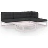 Image de vidaXL - 5-delige - Loungeset - met - kussens - massief - grenenhout